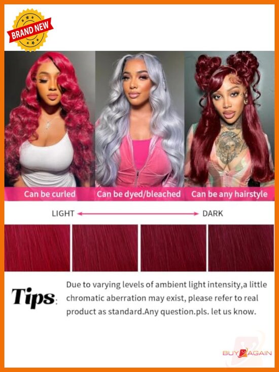 13x6 Straight Lace Front Wig Human Hair 200% Density Pre Plucked Glueless main image 4